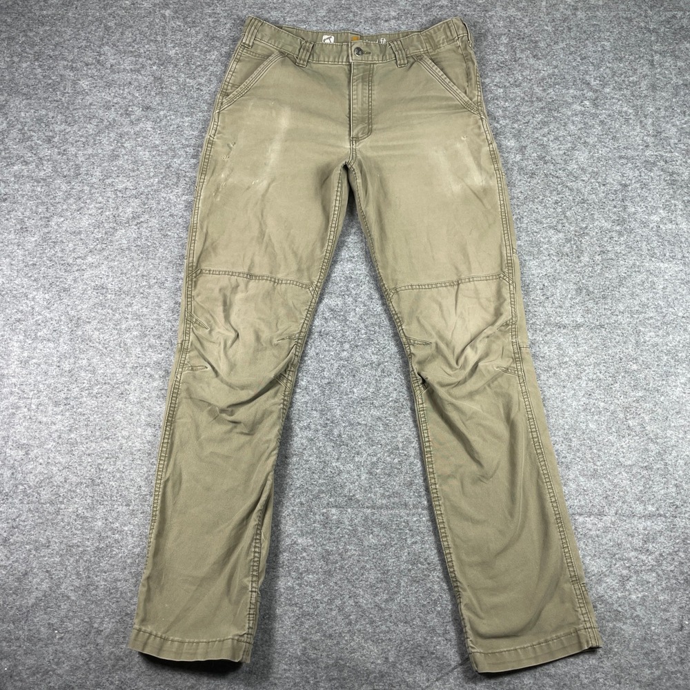 Carhartt Pants Mens 34x36 (Fits 34x33.5) Tan Full Swing Relaxed Fit Work Canvas